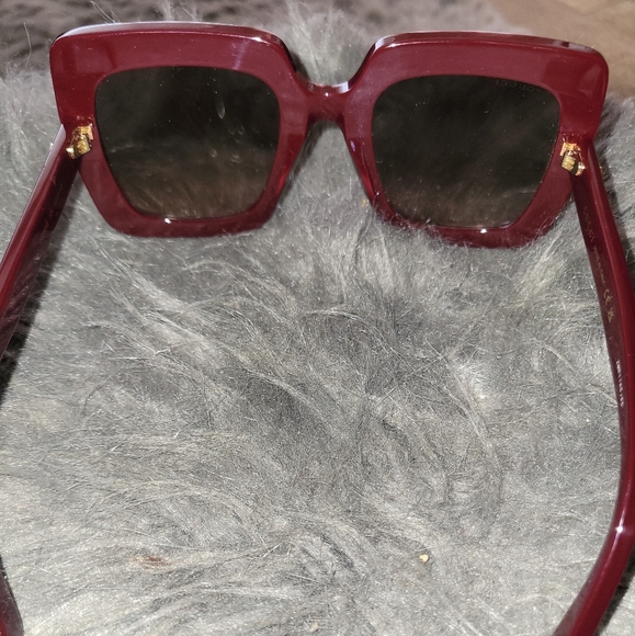 Gucci Authentic Oversized GG0328S Burgundy Sunglasses - Picture 2 of 10